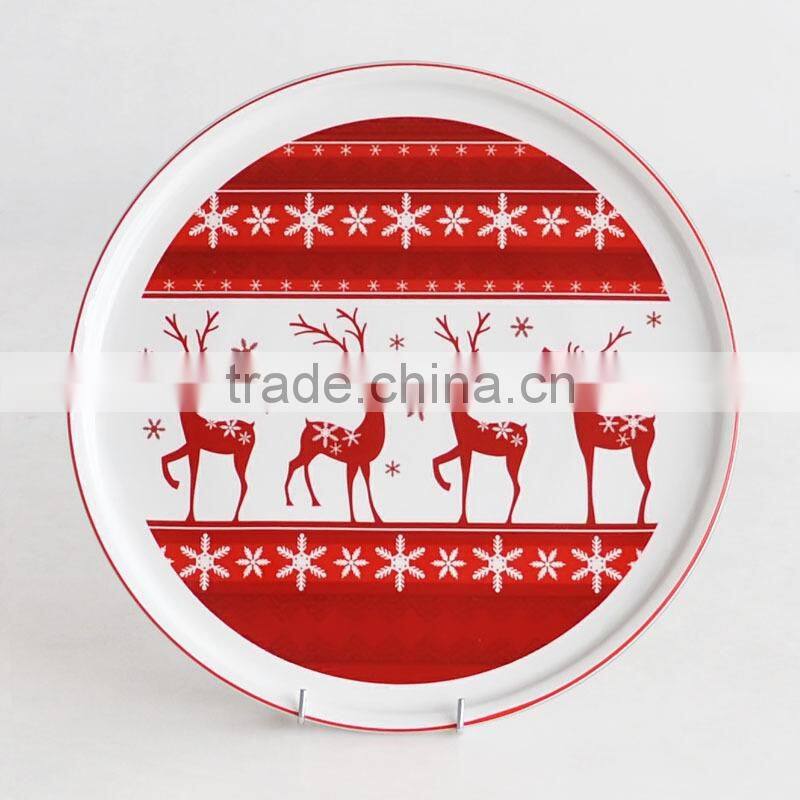 12inch Round Shape Pizza Plate with Decal Printing