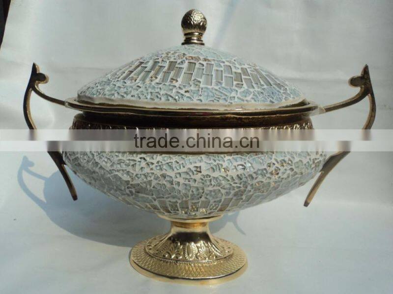 gold plated small candle stand