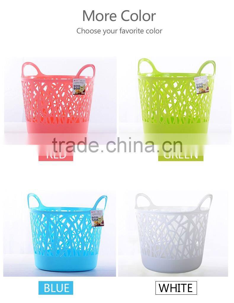 Hotsale round Large new PE plastic laundry basket with handle