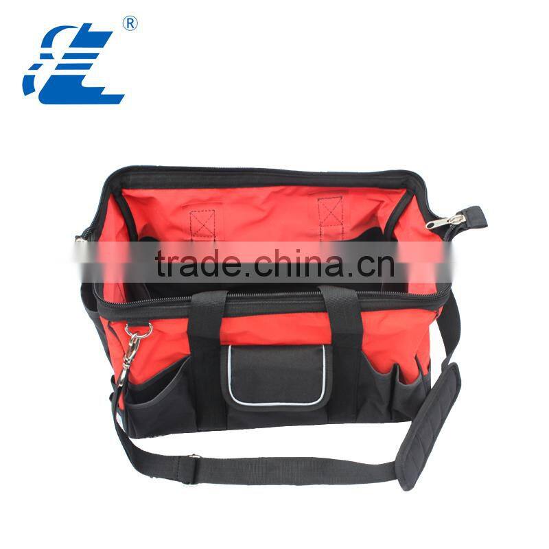 portable Wide Mouth Tool Bag tool storage with shoulder strip