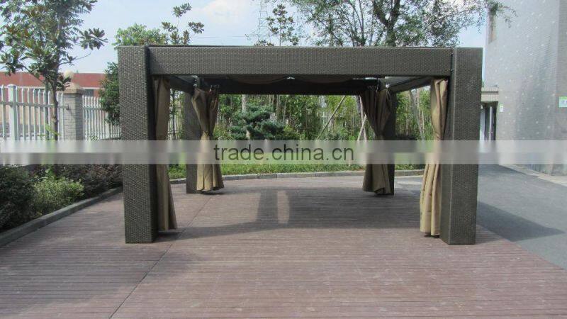 High Quality Waterproof Outdoor Garden Rattan Pavilion Gazebo