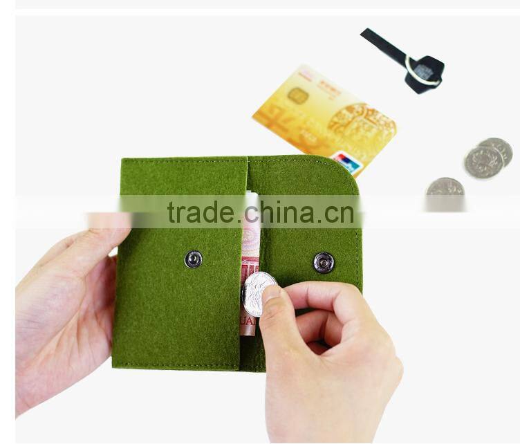 Eco Friendly Personalized Grey Felt Card Holder for available