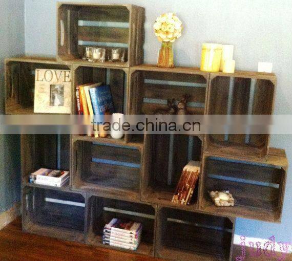 living room antique The study wooden storage stand crate
