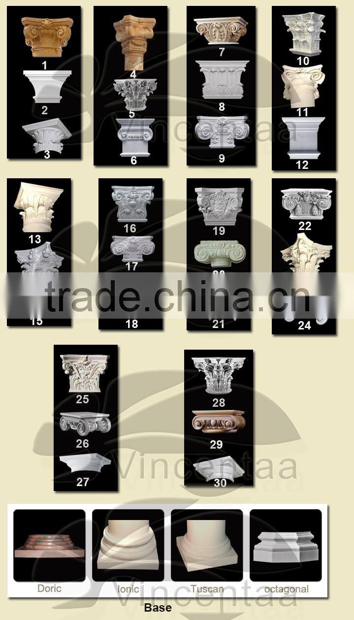 high quality interior decorative greek marble column