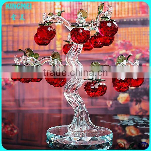 Colorful crystal apple tree for christmas ornament and decoration