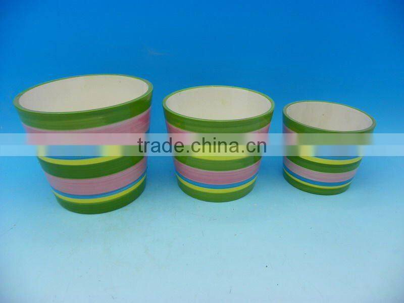 RECTANGULAR WHITE CERAMIC FLOWER POT