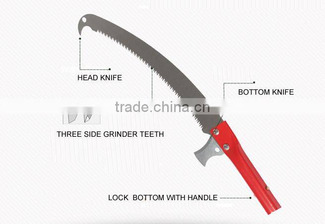 long handle aluminum handle telescopic pole tree pruning saw with sheath