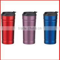 450ml double walled SS mug, non leaking lid, flip lid