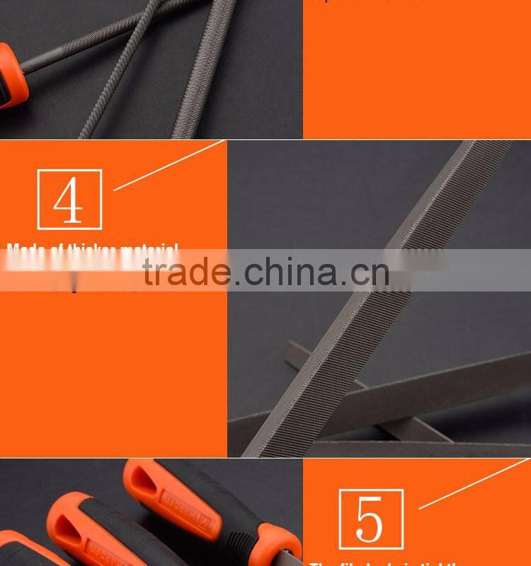 Professional 8" Triangular Second Cut File With Soft Handle