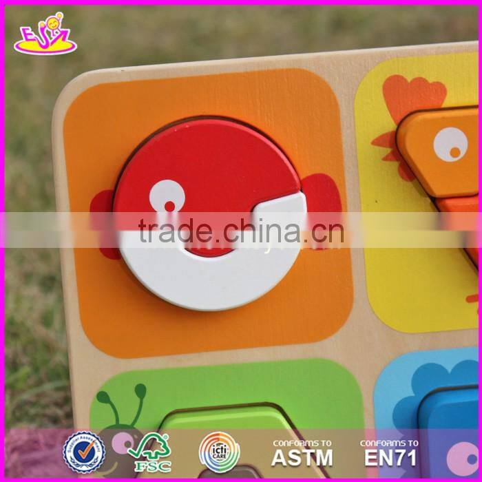 2017 Manufacturer of new kids animal toy wooden jigsaw puzzle maker W14D028