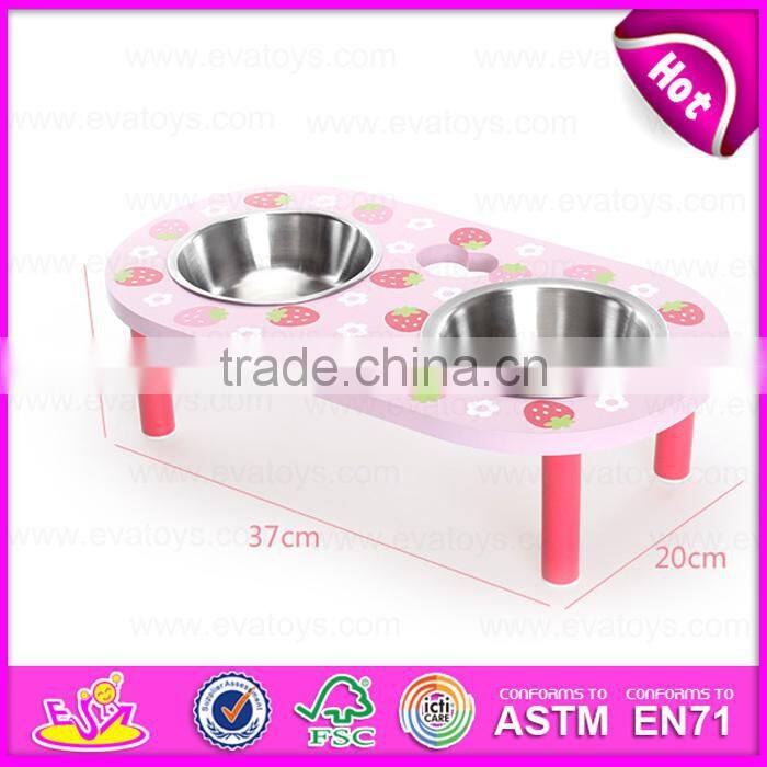 2015 wood feed bowl for pets, hot sale wooden pets feeder, popular wood pets bowl with stand W06F014