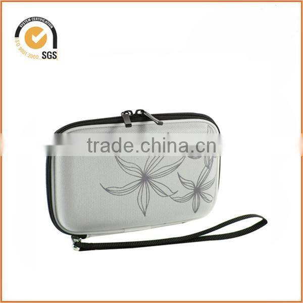 Protectron T5 2.5" Inch Portable Case For Hard Drive HDD. Protective Bag With Flower Texture. Blue By Chiqun