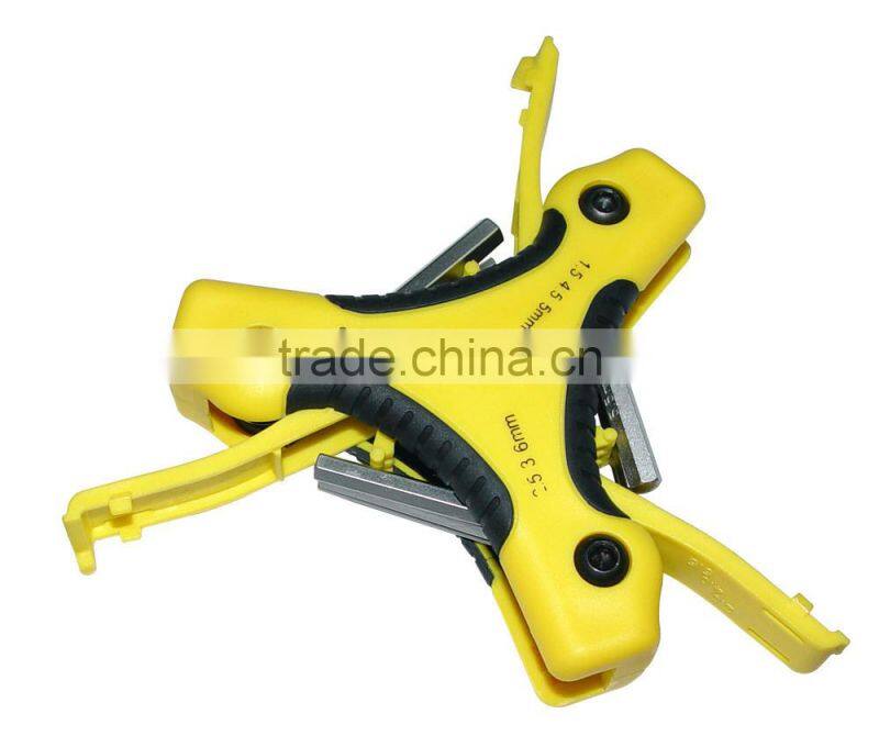 9pc Foldable Hex Key Wrench Set