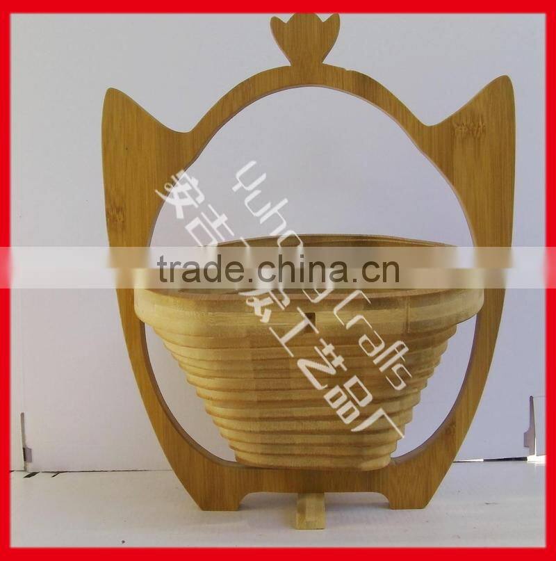 Custom made folding bamboo basket with competitive price
