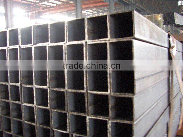 Black square steel pipe / construction section / hollow pipe prices