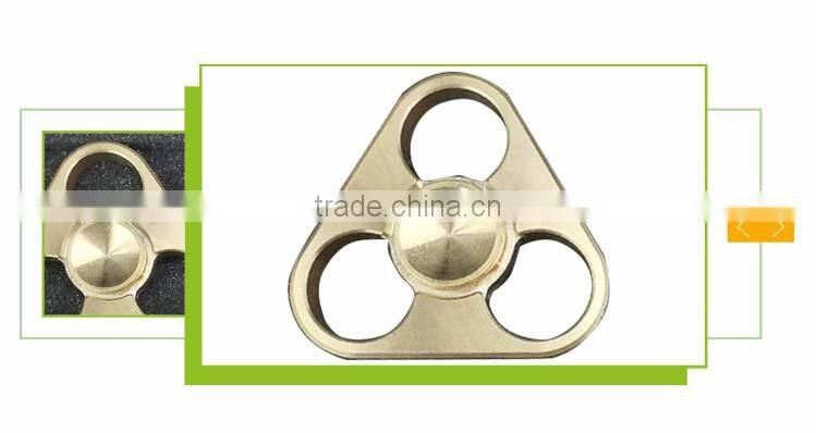 New product brass fingertip top toys hand fidget tri-spinner