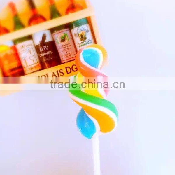 Christmas Decoration Candy Rainbow Swirl Hard Lollipop Candy