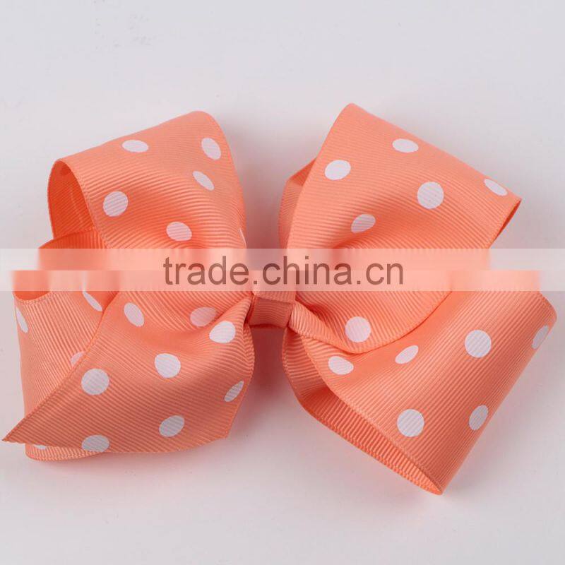 cute ribbon pink polka dot hair bows