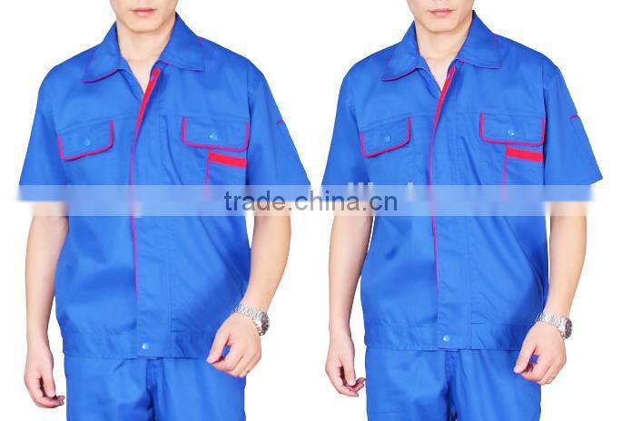 2016 OEM unisex overall uniforms short sleeve workwear