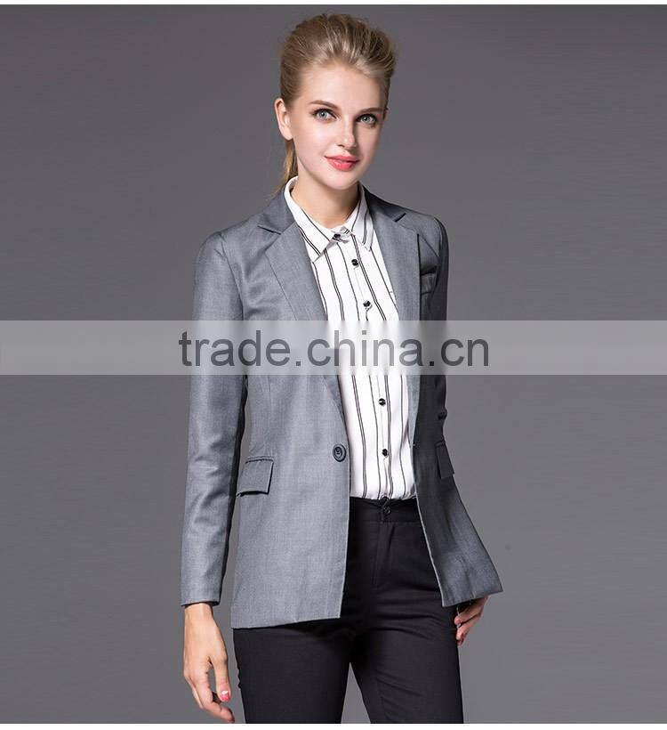 2016 office ladies suits slim cut ladies tuxedo pant suit