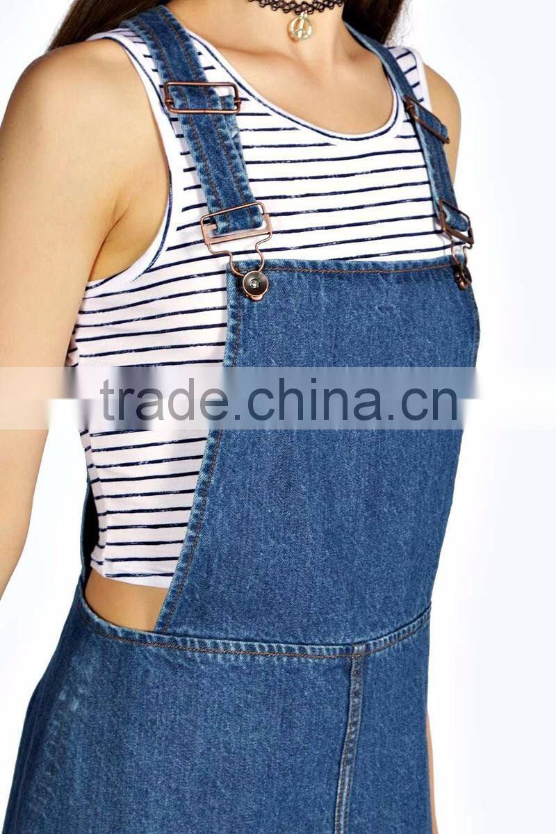 women bonnie denim jean overall dress