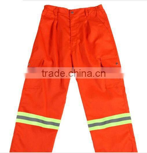 Unisex zipper-front orange reflective clearner uniform