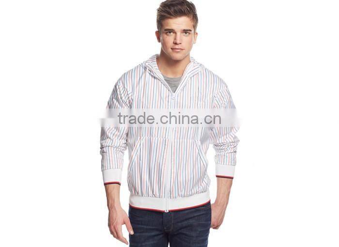 2015 high quality sports bomber jacket long sleeves polyester wholesale slim fit baseball jacekt with stripes