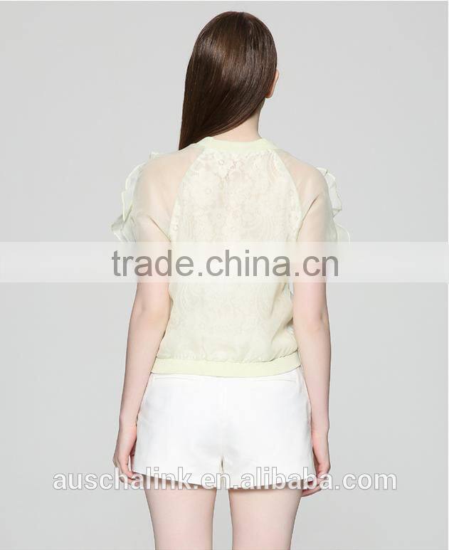 hot sale summer ladies lightweight short style silk jacket OEM service