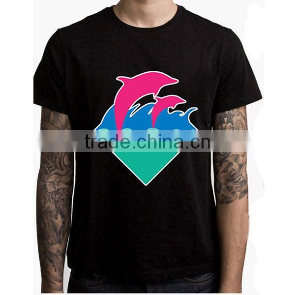 High Quality Casual Cotton Fabric Men T Shirt Custom Printing Logo Wholesale China