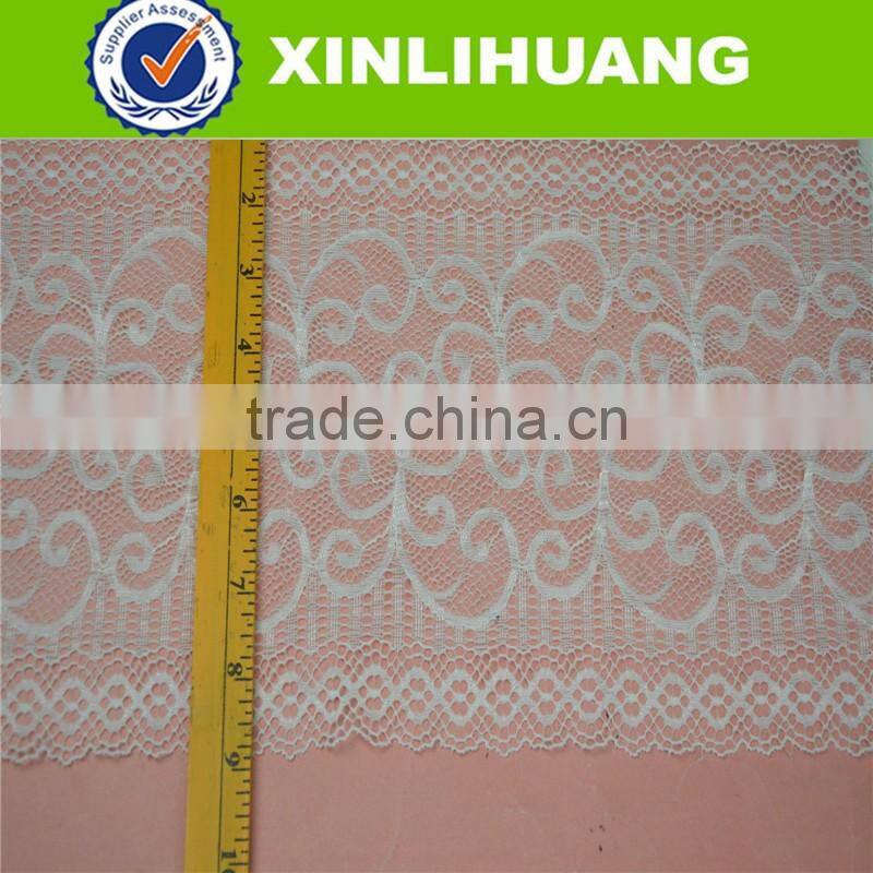 Afrain lace fabric for bra 8cm white lace trim