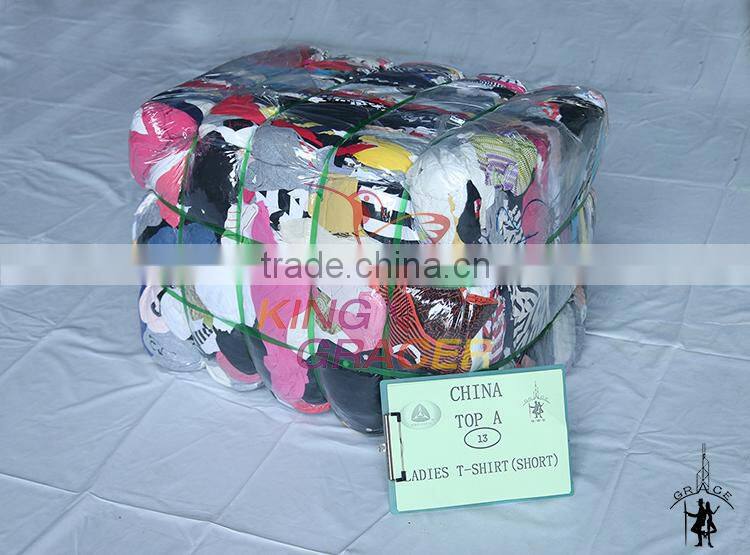 Guangzhou Short Sleeve Women turkey style T-Shirt used clothes from china