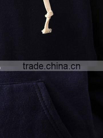 2 player Color Block hooded Style Slim Thicken winter warm Hoodie for ladies