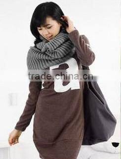cashmere fashion winter knitted factory make round knit scarf