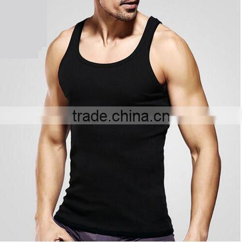 wholesale custom printed fashion muscle top&tee for men vest with high quality OEM brand from Guangzhou manufacturer