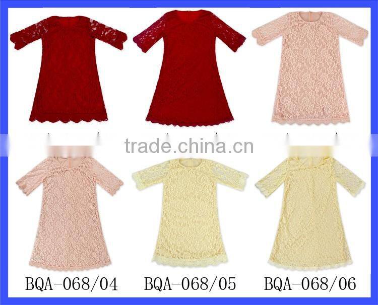 2017 New Design Children Clothing Lace Short Sleeve Ruffle Dress Baby Girl Party Dress Children Frocks Designs