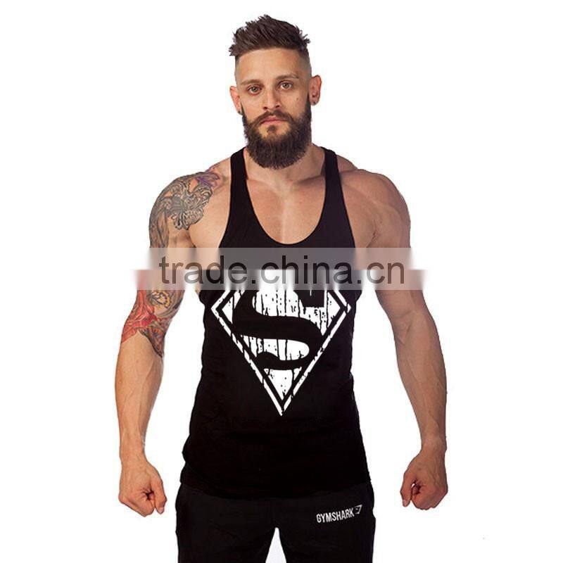 Superman Gym Singlets Mens Tank Tops Wholesale,Bodybuilding Equipment Fitness Men's Gym Stringer Tank Top Sports Clothes