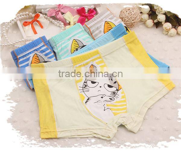 Lovely design fashion and comfortable printed lovely cartoon children boxer underwear for girls