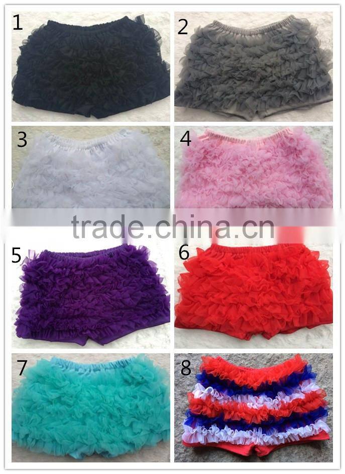 baby girl ruffled shorts chiffon ruffle short