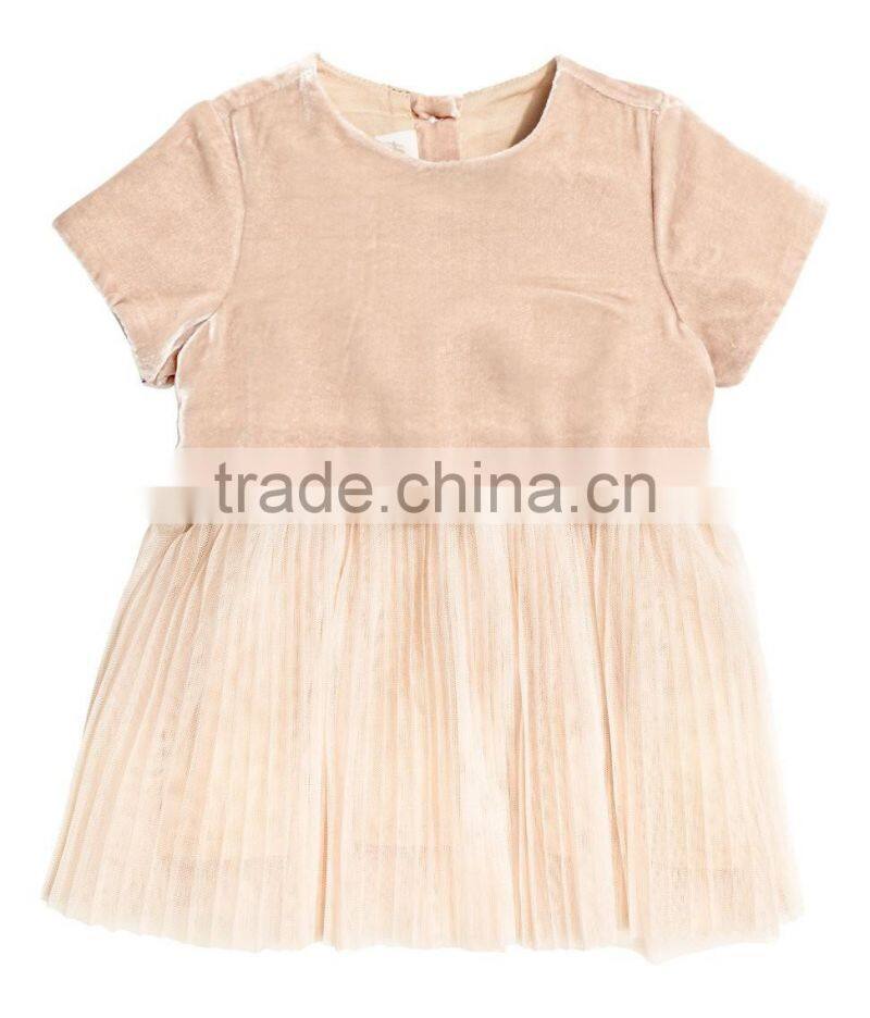 Dress with Tulle Skirt kids velvet pink baby skirt