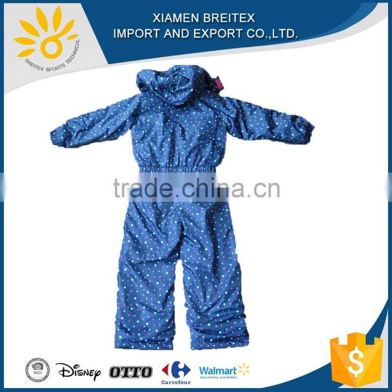2017 new design outdoor winter kids coverall ski jacket