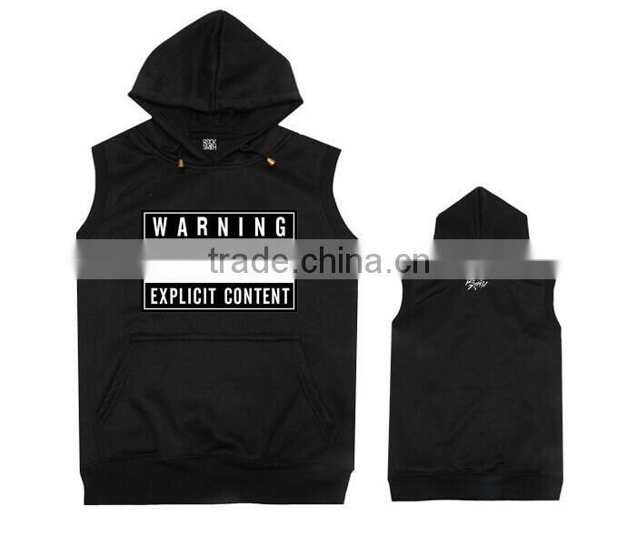 Boys Pullover sleeveless hoody with pockets