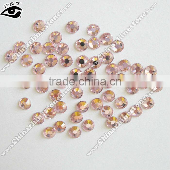 4MM SS16 Light Rose Color rhinestone flat back machine cut crystals for dresses