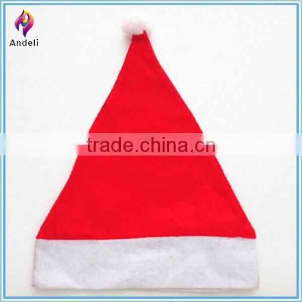 Christmas Felt Santa Claus Hat With White Trim & Bobble