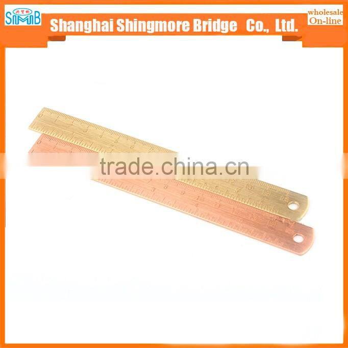 2017 alibaba china hot sales high standard 15cm brass ruler for promotion