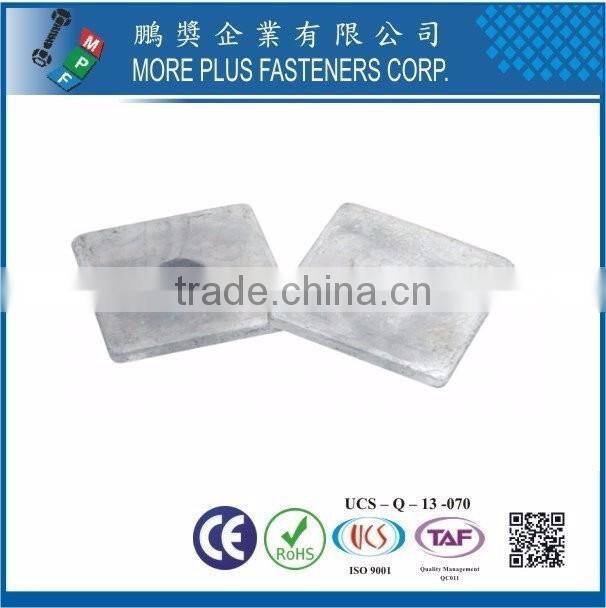 Taiwan Stainless Steel 18-8 Copper Brass Aluminum Square Washer Square Plate Washers Square Hole Washer