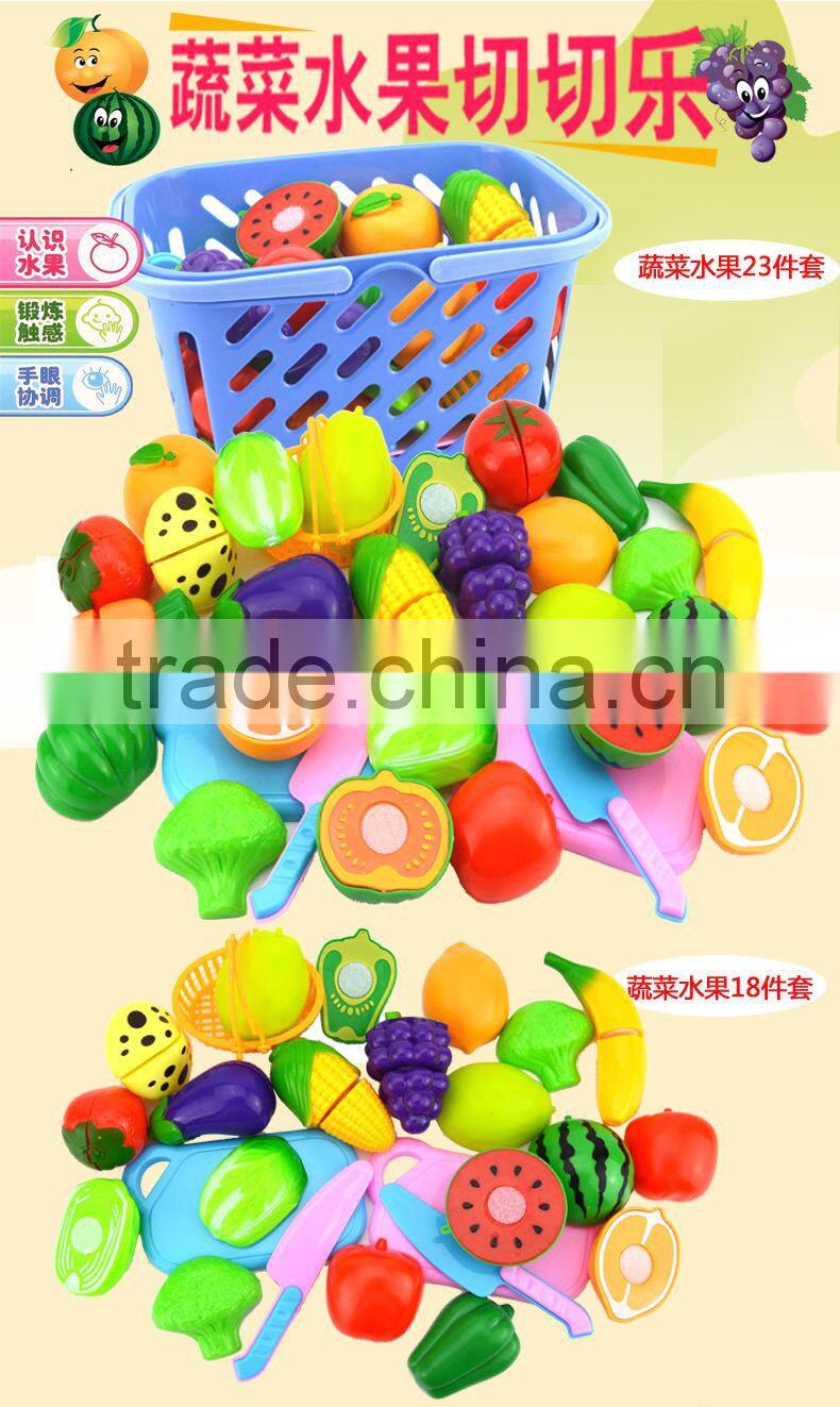 2017 children toys safe funny cut fruit vegetable toys for wholesale