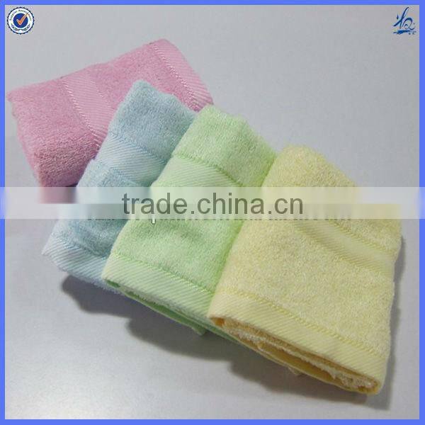 plain dyed cotton bamboo towel roll with dobby border