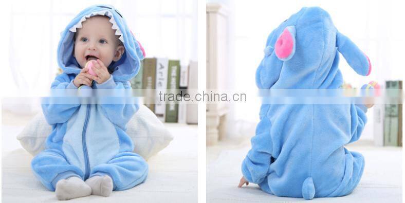 lovely high quality flannel fleece children pajamas with zipper and hood
