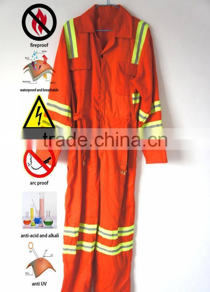 100 Cotton European Orange Work Coveralls