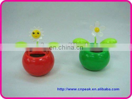 New Solar Power Flip Flap Dancing Toy Flower Cute yellow Daisies Flower